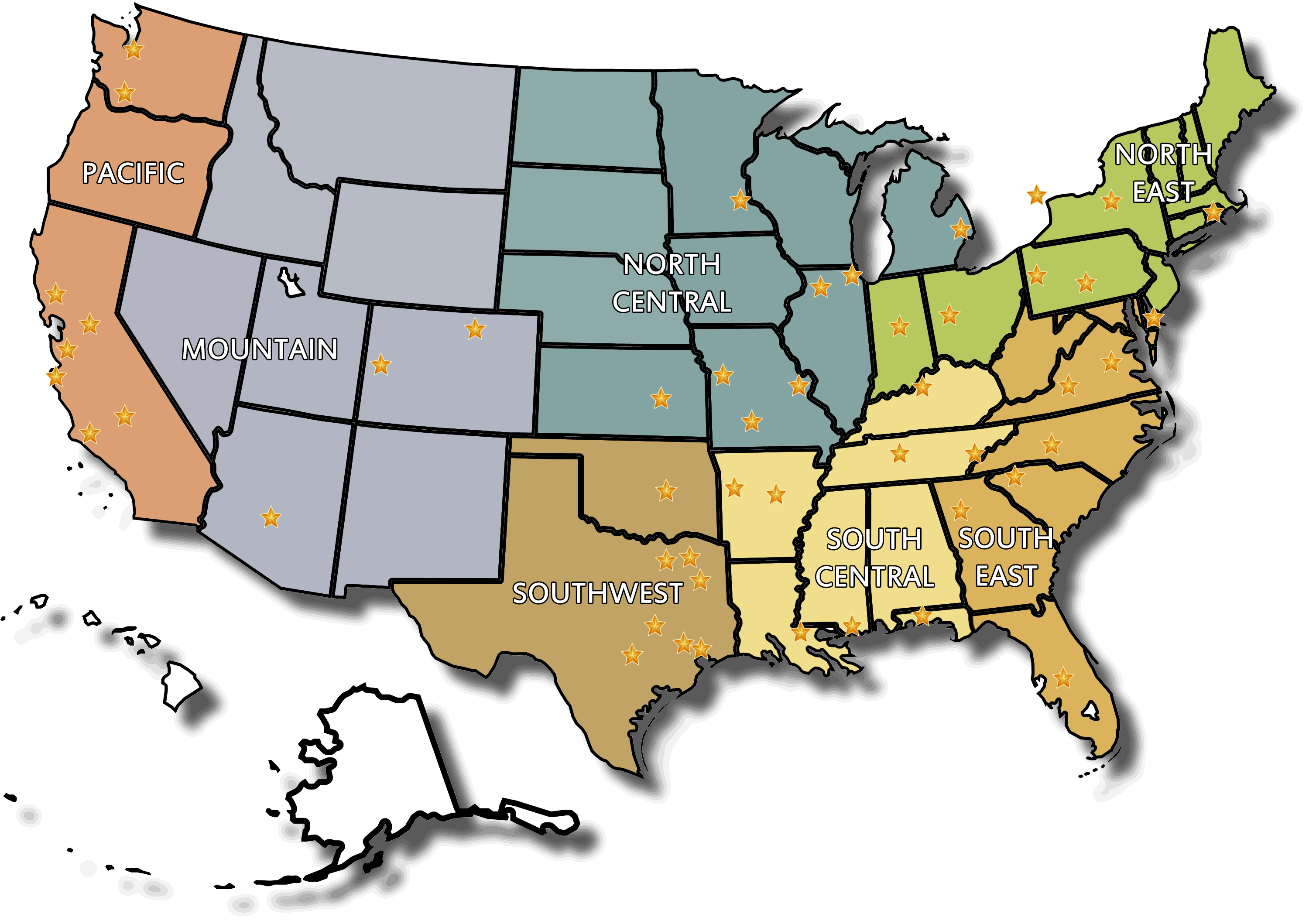 FCA Chapters US Map
